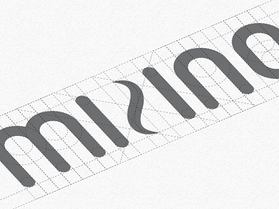 Mizino Logo Design biocare brand corporate design grid guide identity lines logo mizino product
