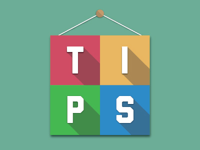 Tips Board blue clean colorful flat green orange red tips