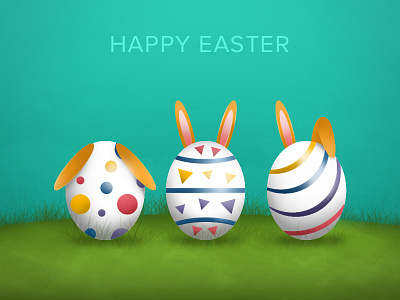 Easter design easter egg festival green happy white