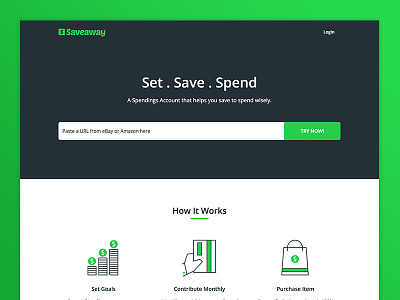 Saveaway (Beta) Landing Page