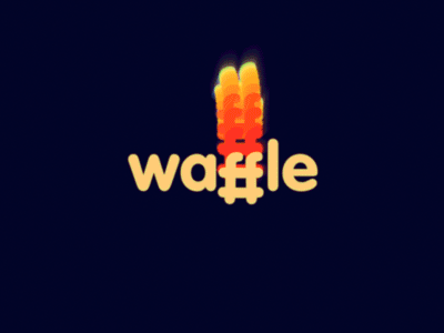 Hello Waffle Ident 02 channel design gif hello waffle ident looping motion retro vr