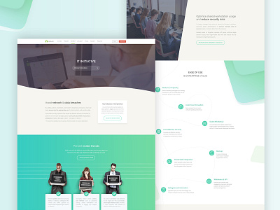 Landing page - IT Initiative benefits clean design icon lander landing page photoshop rebound ui ux vector web website