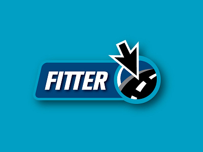Fitter logo cursor fleet management logistics logo road