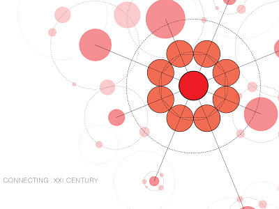 Red lines of faith concept circles concept connect connecting dots geometry lines mathematic proportions