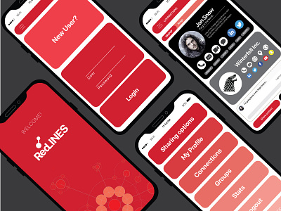 RedLINES App design branding and identity branding concept logo design product design ui design ux design