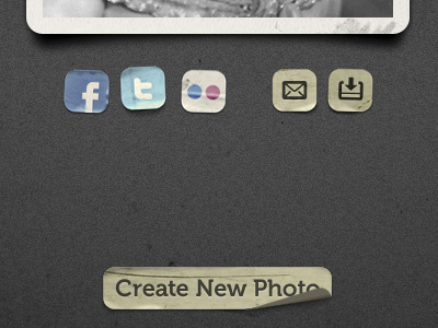OldBooth for iPad, gallery/start screen bord oldbooth sharing sticker vintage