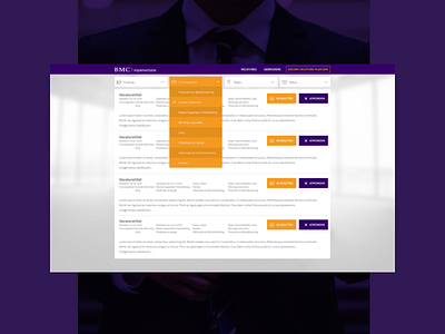 BMC Vacancy Portal - Web Application app design ui ux webapp website