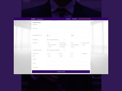 BMC Vacancy Portal - Web Application app design ui ux webapp website