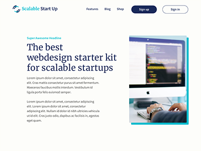 Scalable Startup Sketch Templates app design sketch templates ui ux web web design web design agency webapp webdesign webdesigner website