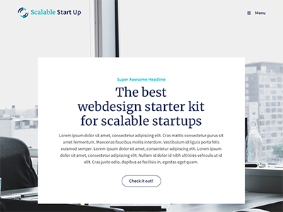 Scalable Startup Sketch Templates app design homepage sketch ui ux web webapp webdesign website