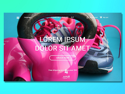 My first Dribbble shot! :) Sports equipment online shop. design equipment header online shop shop sport ui ux website