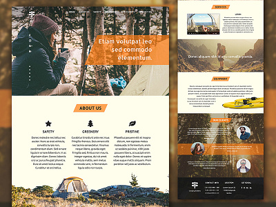 Camping site landing page