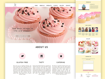 Cupcakes Shop cupcake design landing page shop ui ux webpage website