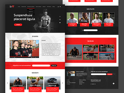 The Right Side Of The Street (Prava Strana Ulice) website athlete dark fitness gym homepage red sport street street workout ui ux ui design web design website workout