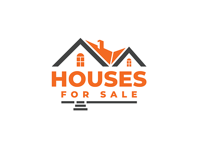 Houses For Sale Logo agency branding building house houses identity land logo real estate sale