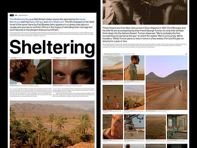 Films Collection— 02. The Sheltering Sky concept design films layout typogaphy ui ui design ux ux design web web design