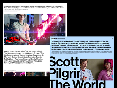 Films Collection—03.Scott Pilgrim vs. the World concept design films layout typogaphy ui ui design ux ux design web web design website