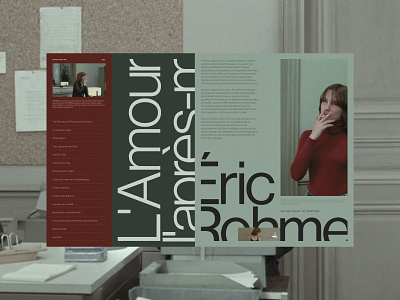 L'Amour l'après-midi concept design films layout typogaphy ui ux web web design website