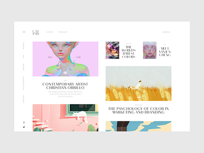 Online Magazine Concept homepage magazine typogaphy ui ux web website