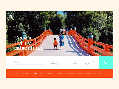 Travel site - search adventure design search travel ui ux web website