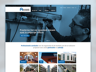 Huurderman blue business company header website