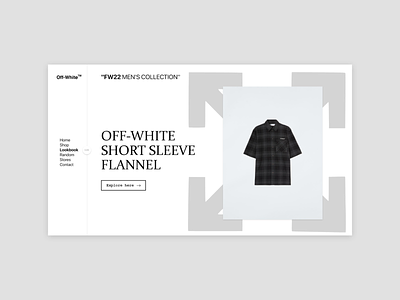 OFF-WHITE Landing Page Concept art fashion interface minimalistic modern off white ui ux