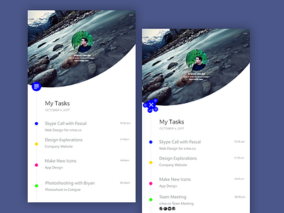 Tasks display concept. ci concept corporate experience identity interface ui user ux