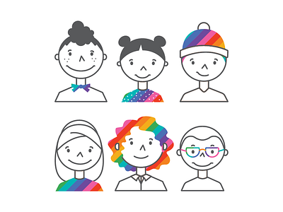 Illustrations for the Alberta NDP bowtie gsa kids lgbtqia ndp orange pink rainbow toque