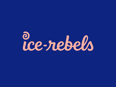 Ice Rebels custom ice cream logo script type