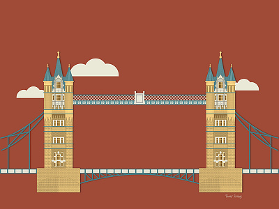 Tower Bridge bridge illustration landmark london tower