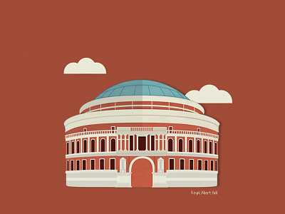Royal Albert Hall illustration london landmark royal albert hall