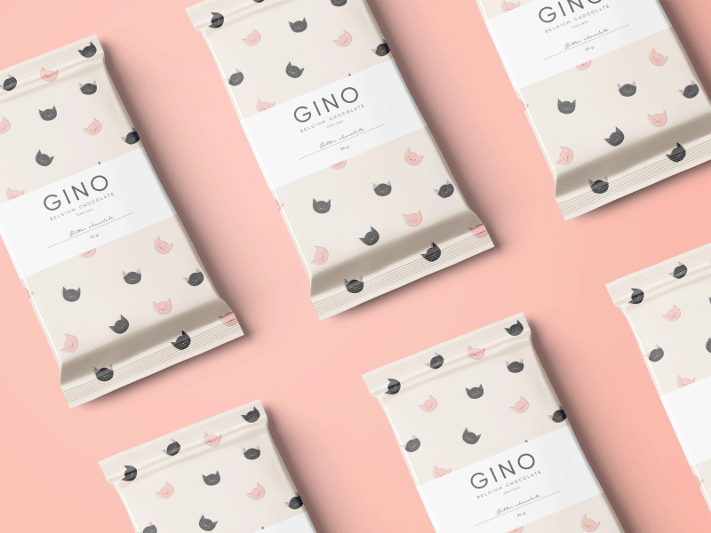 GINO - Chocolate Packaging branding chocolate packaging design identity illustration