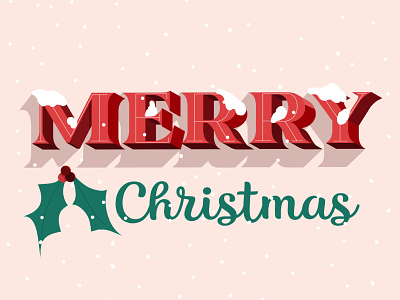 Merry Christmas christmas illustration lettering merrychristmas noel snow typogaphy