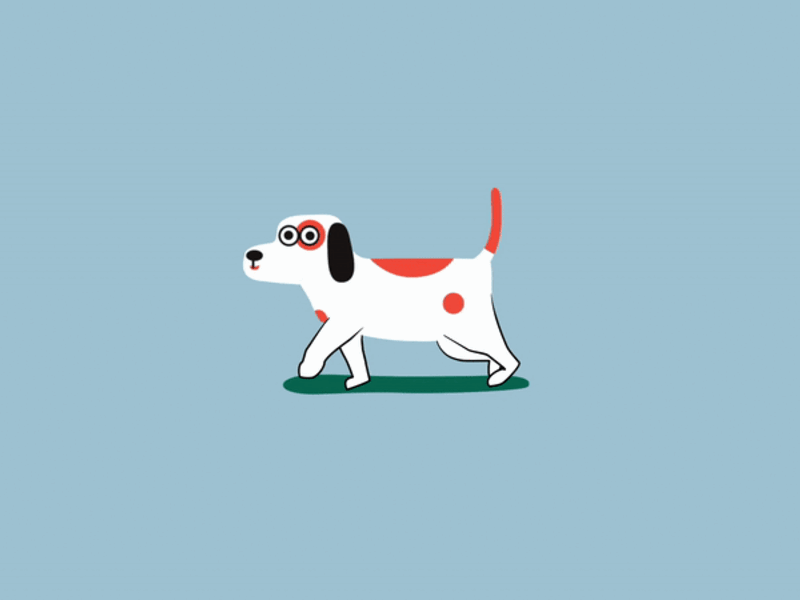 Basic Walk Cycle - Frontline + Spotify animated dog animated walk animation dog walk frontline frontline and spotify motion design motion graphics spotify walk cycle walking the dog