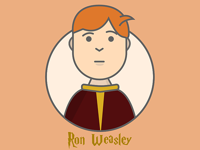 Ron Weasley - Flat Illustration Design design eoin smith flat design harry potter illustration ron weasley