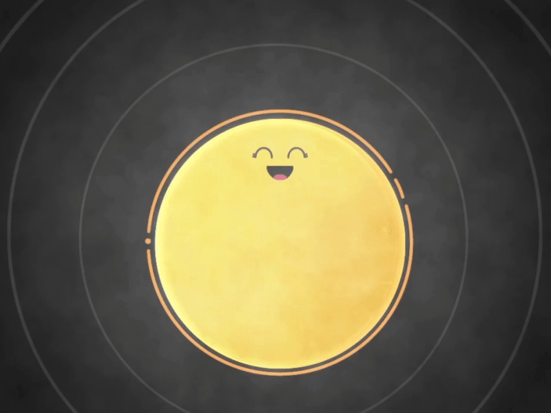Eclipse character cute eclipse moon sun