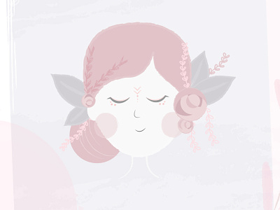 Happiness blooms from within. animation bloom flower girl illustration meditate mind peace