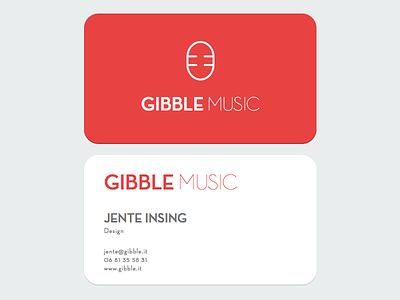Gibble Logo brand business business card cards design flat logo music