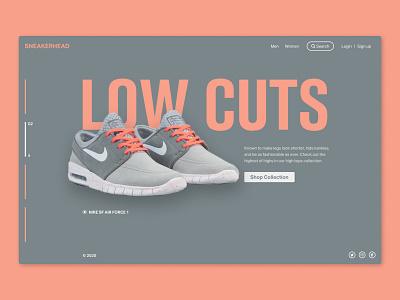 Low Cuts branding design typography ui web