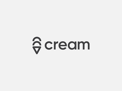 Cream Logo - All Black branding design graphic design icon logo typography vector