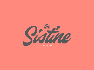 The Sistine Logomark black branding design graphic design icon illustrator logo logo design logodesign red typography vector white