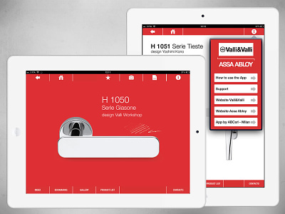 Design Handles iPad App app architecture clean design design handles forniture ipad red