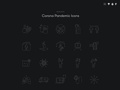 Nucleus COVID-19 Icons Detailed