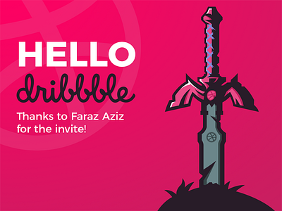 Hello Dribbble! breath of the wild debut first shot hello illustration illustrator master sword sword the legend of zelda