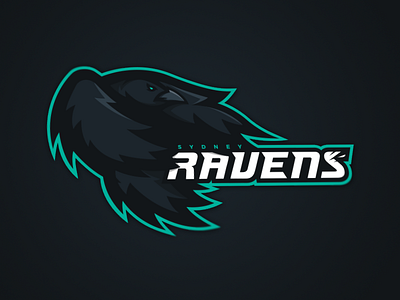 Sydney Ravens Mascot Logo. animals brand branding esports identity logo mascot raven sports