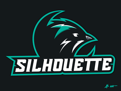 Silhouette Bird Mascot Logo.