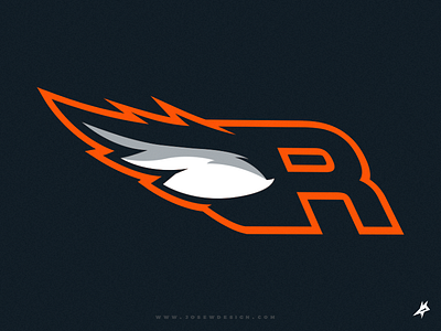 Rapaces R Wing Logo badge emblem esports frisbee identity logo sports