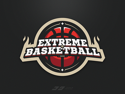 Extreme Basketball Logo badge basketball brand coach emblem identity logo mascot sports star