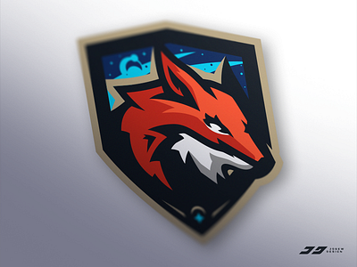 Fox Mascot logo badge branding emblem esports fox galaxy illustration logo mark space sports team