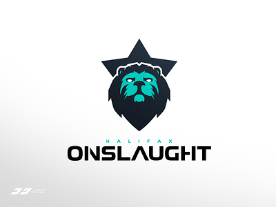 Halifax Onslaught Lion Mascot Logo